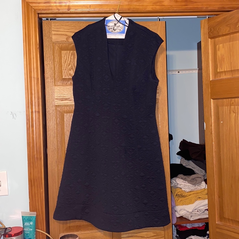 Vince Camuto Navy Blue Dress, Sleeveless, V-Neck, 12